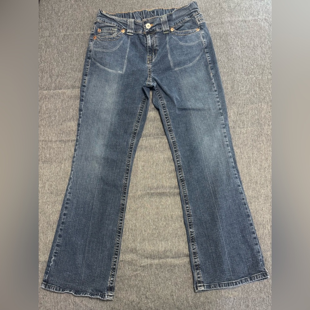 Motherhood Blue Flare Wide Leg Jeans